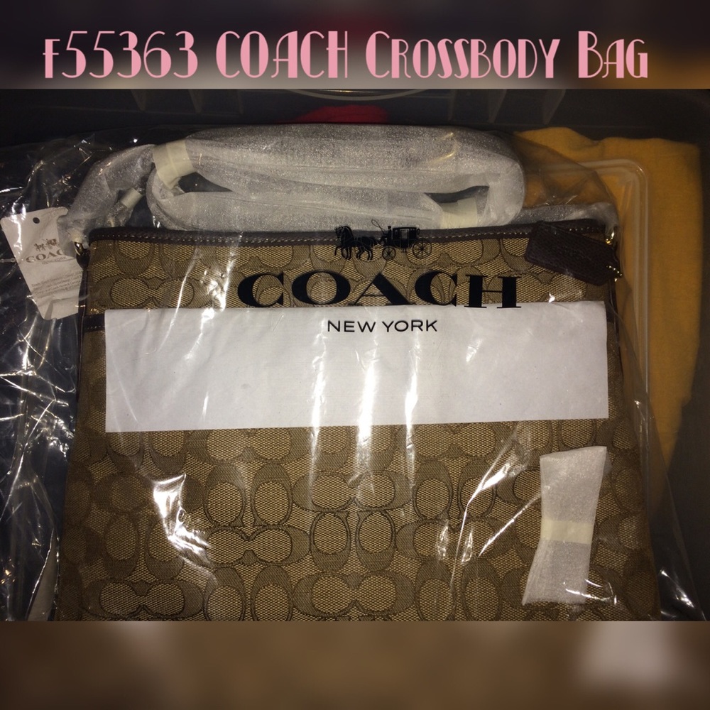 COACH Outline Signature File Crossbody Bag